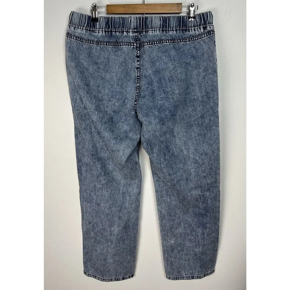 NWT Belinda Distressed Straight Ankle Jeans Size XL Drawstring Pockets Women’s - Picture 2 of 3
